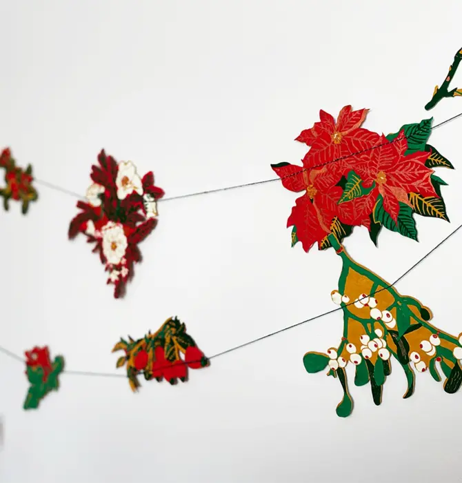 Garland - Recycled Cotton Paper | Winter Foliage