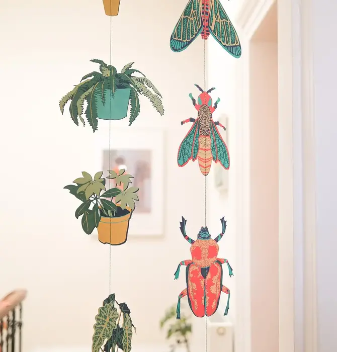 Garland | Vertical | Recycled Cotton Paper | Houseplants
