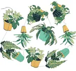 Garland | Vertical | Recycled Cotton Paper | Houseplants