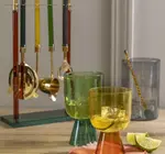 Glass Tumbler | Niko Tall | Teal + Green