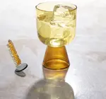 Glass Tumbler | Niko Short | Amber + Yellow