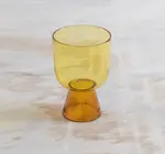 Glass Tumbler | Niko Short | Amber + Yellow