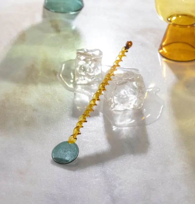 Bar Spoon | Niko | Amber + Teal Glass