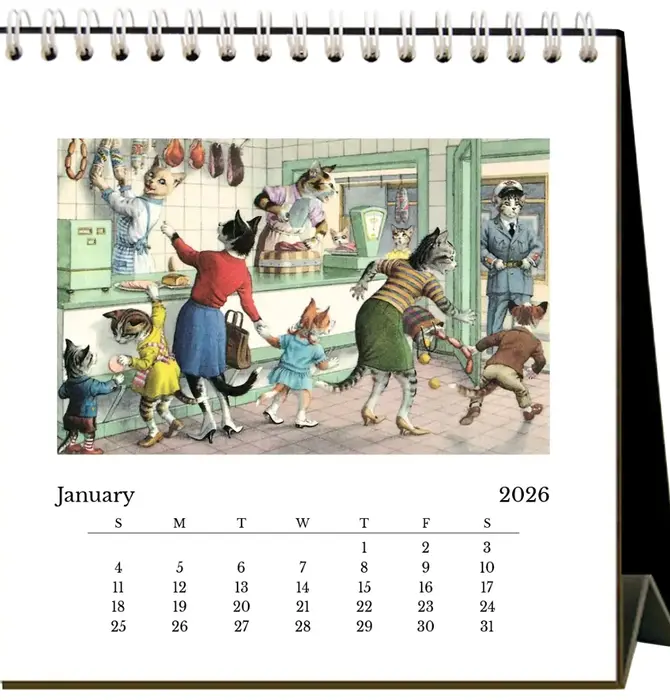 Desk Easel Calendar | 2026 | Crazy Cats!
