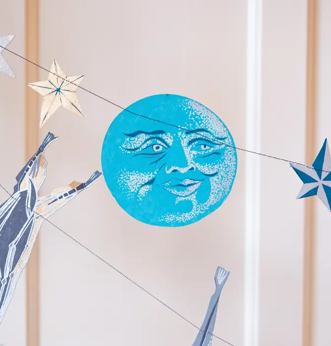 Garland | Recycled Cotton Paper | Moons & Stars