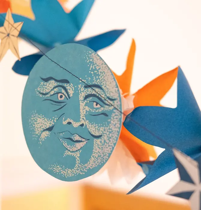 Garland | Recycled Cotton Paper | Moons & Stars