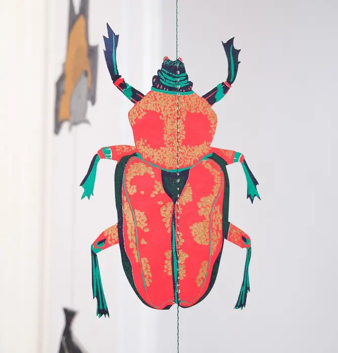 Garland | Vertical | Recycled Cotton Paper | Insects