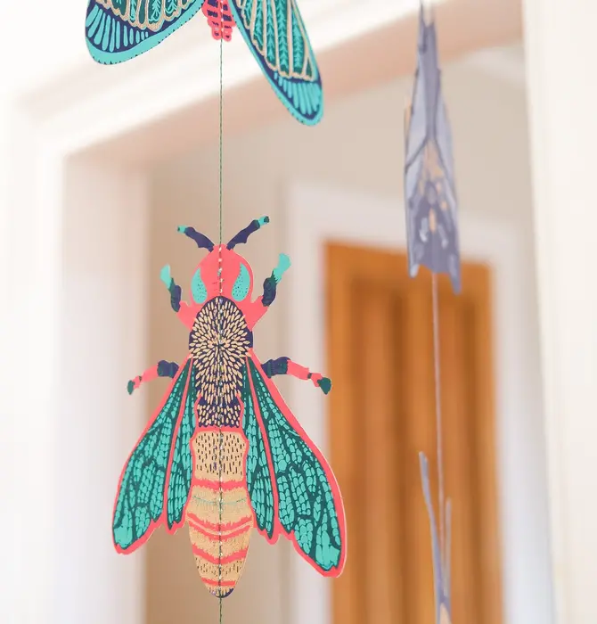 Garland | Vertical | Recycled Cotton Paper | Insects