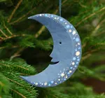 Ornament | Recycled Paper Board | Crescent Moon