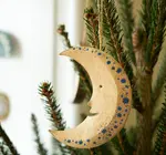 Ornament | Recycled Paper Board | Crescent Moon