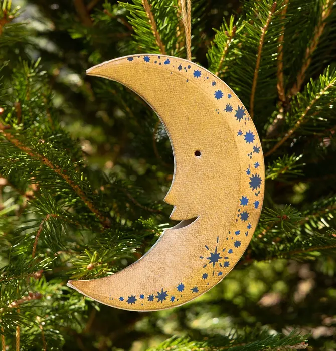 Ornament | Recycled Paper Board | Crescent Moon