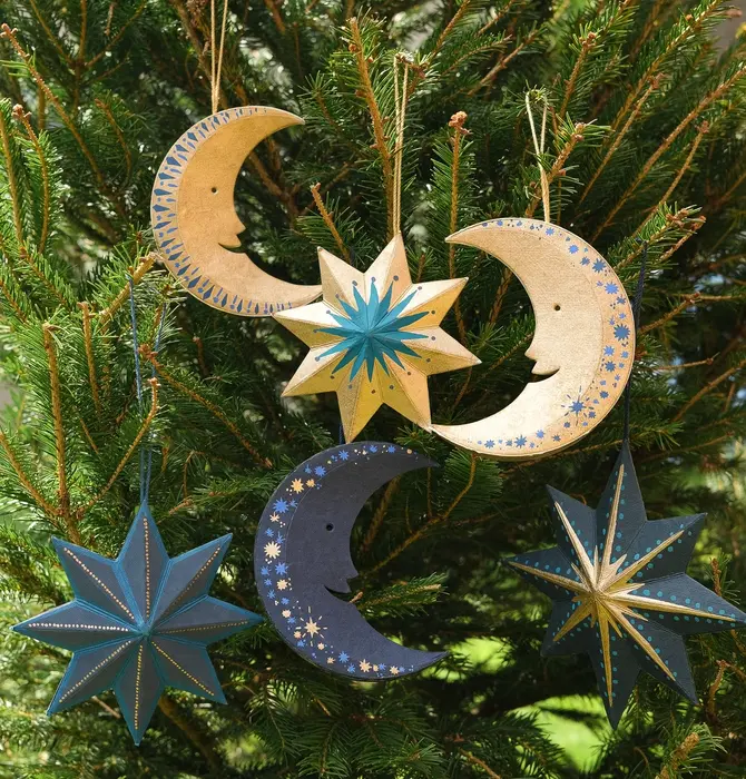 Ornament | Recycled Paper Board | Crescent Moon
