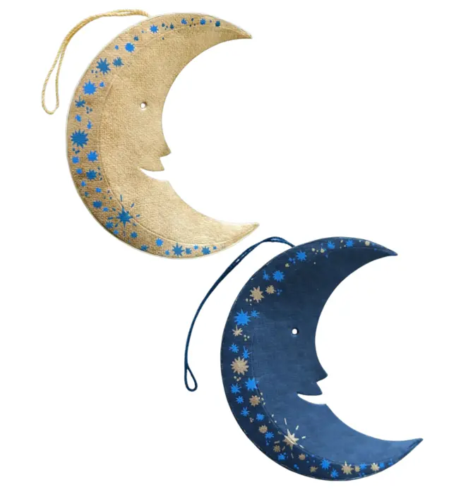 Ornament | Recycled Paper Board | Crescent Moon