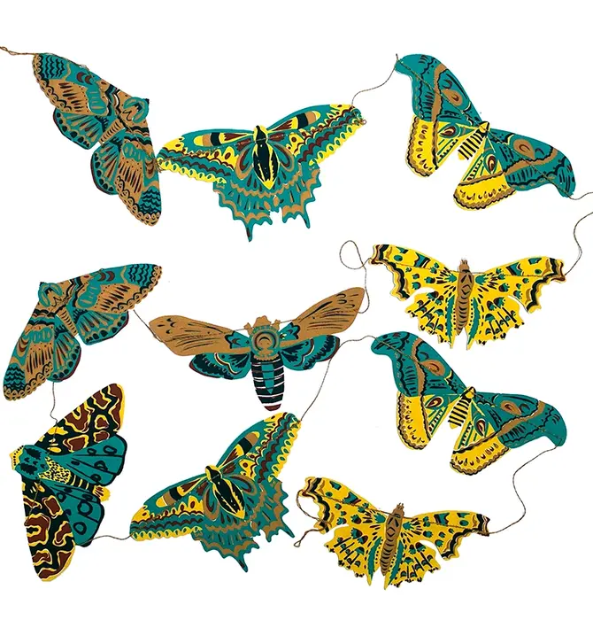 Garland | Recycled Cotton Paper | Moths