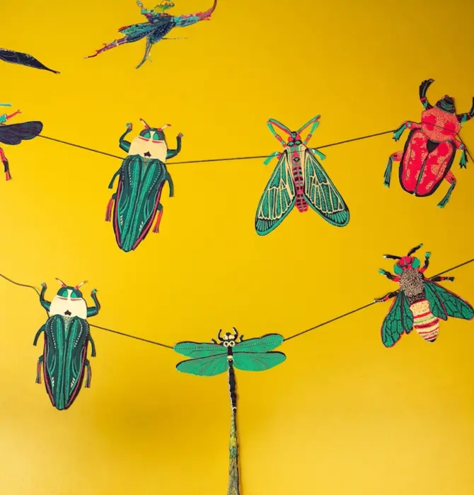Garland | Recycled Cotton Paper | Insects