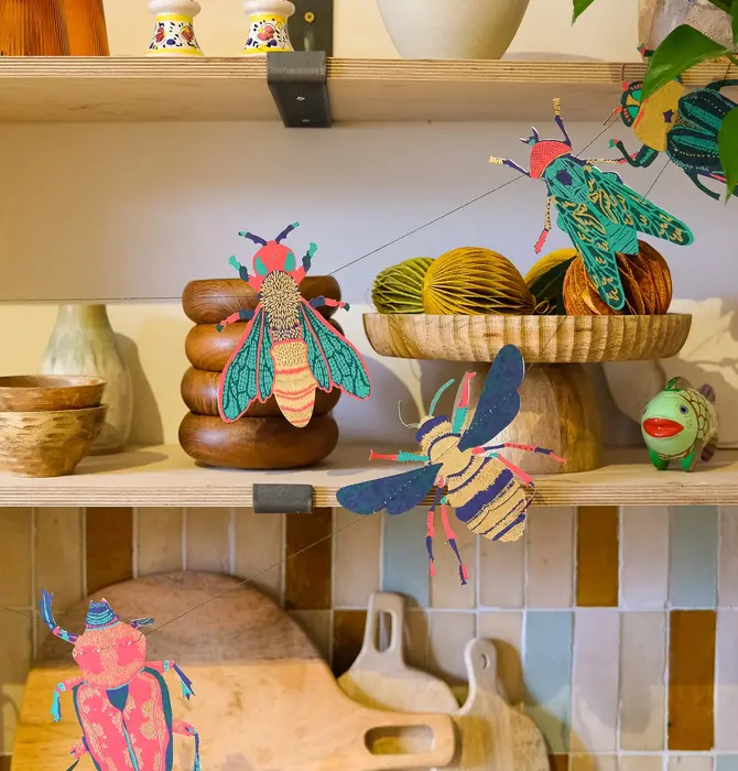Garland | Recycled Cotton Paper | Insects