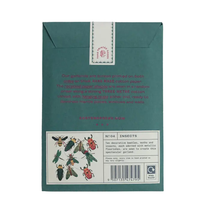 Garland | Recycled Cotton Paper | Insects