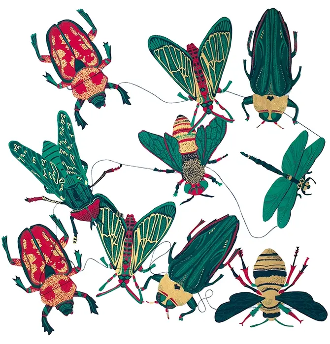 Garland | Recycled Cotton Paper | Insects