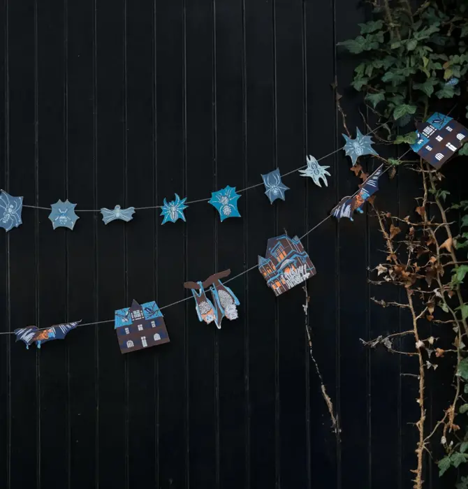 Garland | Recycled Cotton Paper | Haunted House