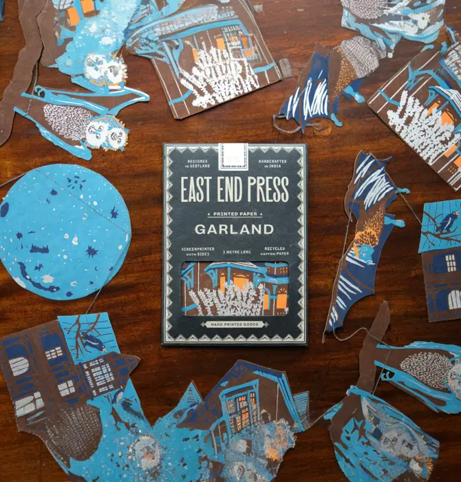 Garland | Recycled Cotton Paper | Haunted House