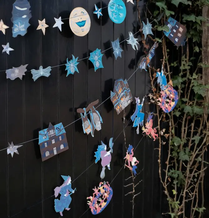 Garland | Recycled Cotton Paper | Haunted House