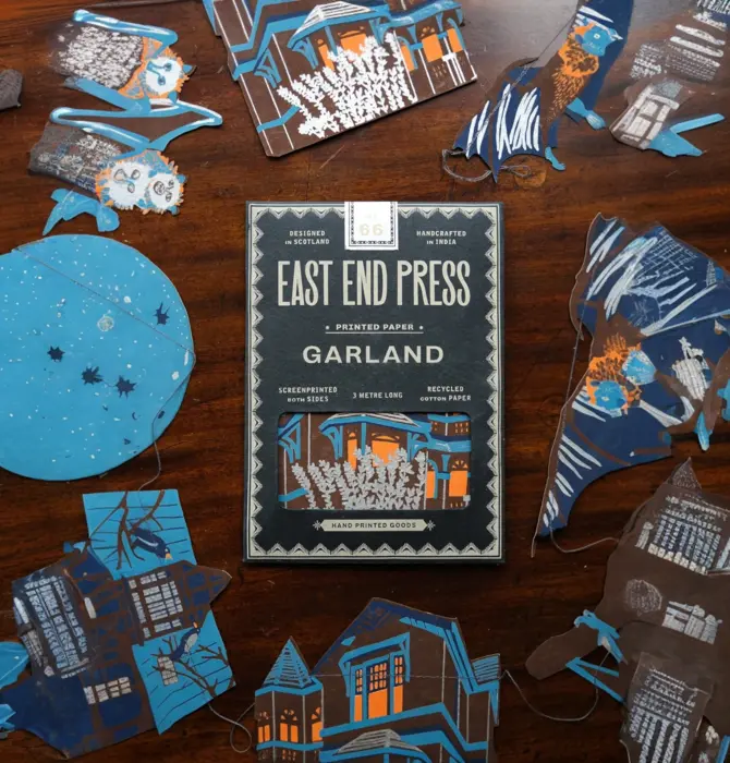 Garland | Recycled Cotton Paper | Haunted House