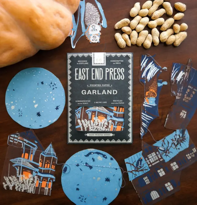 Garland | Recycled Cotton Paper | Haunted House