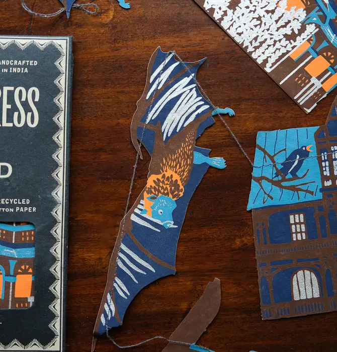 Garland | Recycled Cotton Paper | Haunted House