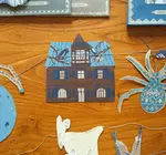 Garland | Recycled Cotton Paper | Haunted House