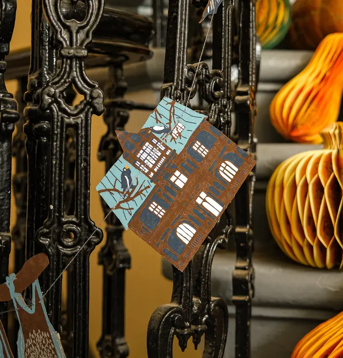 Garland | Recycled Cotton Paper | Haunted House