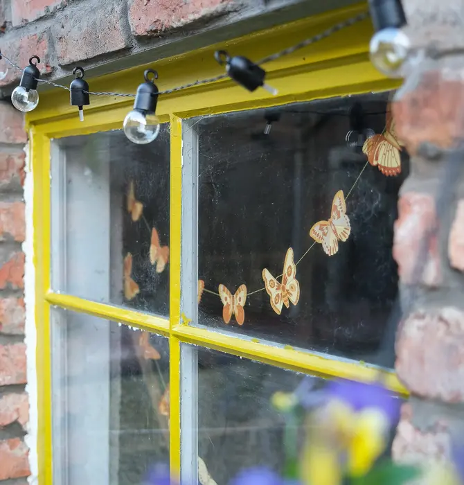 Garland | Recycled Cotton Paper | Butterflies Yellow/Ochre/White