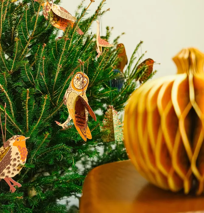 Ornaments | Recycled Cotton Paper | Winter Birds