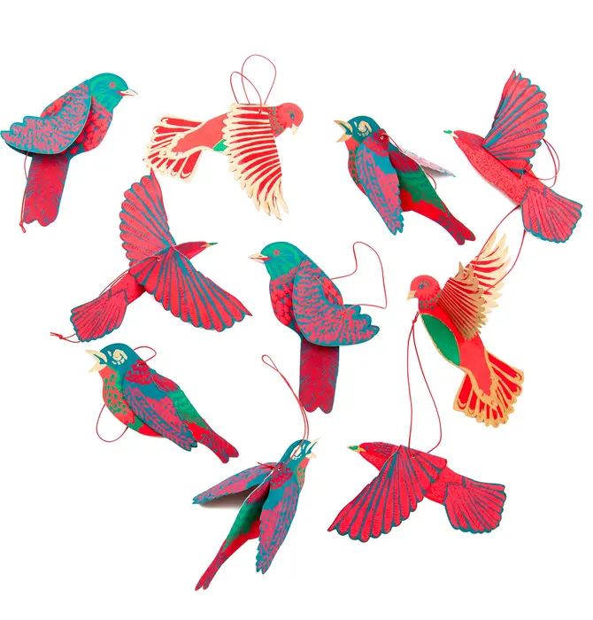 Ornaments | Recycled Cotton Paper | Party Birds