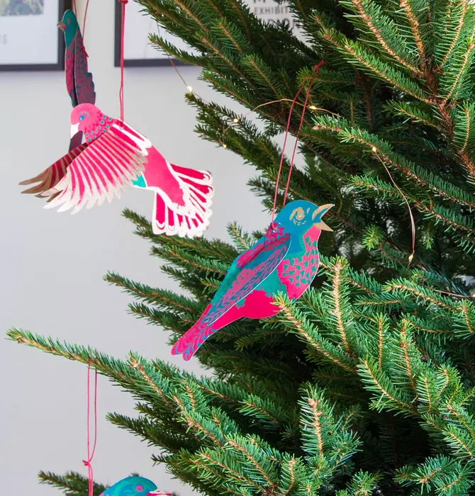 Ornaments | Recycled Cotton Paper | Party Birds