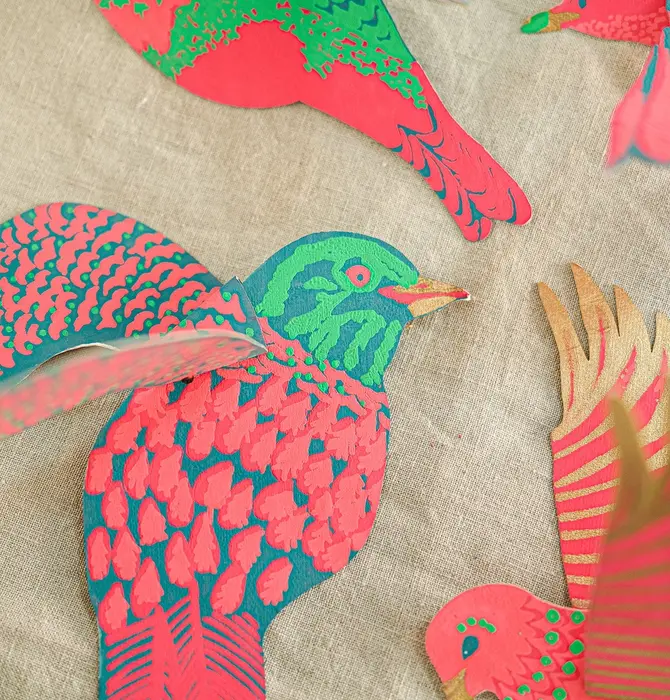 Ornaments | Recycled Cotton Paper | Party Birds