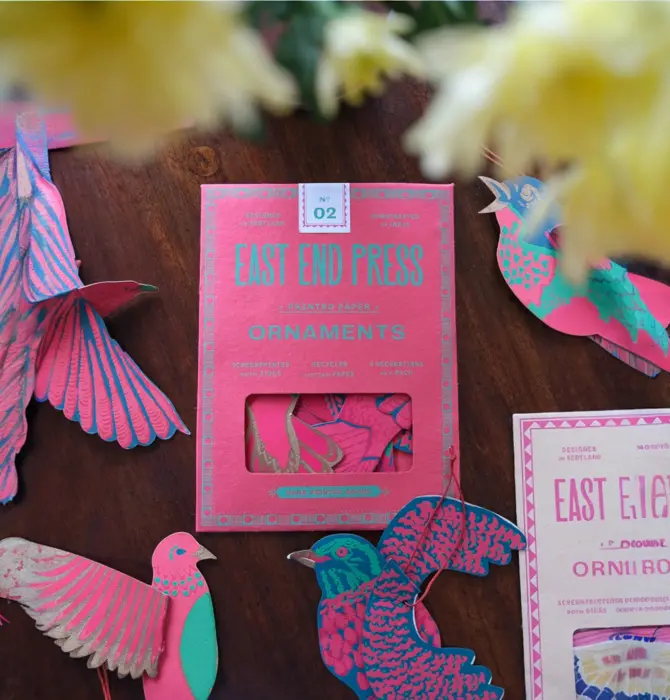 Ornaments | Recycled Cotton Paper | Party Birds