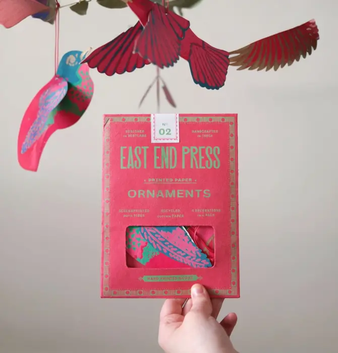 Ornaments | Recycled Cotton Paper | Party Birds