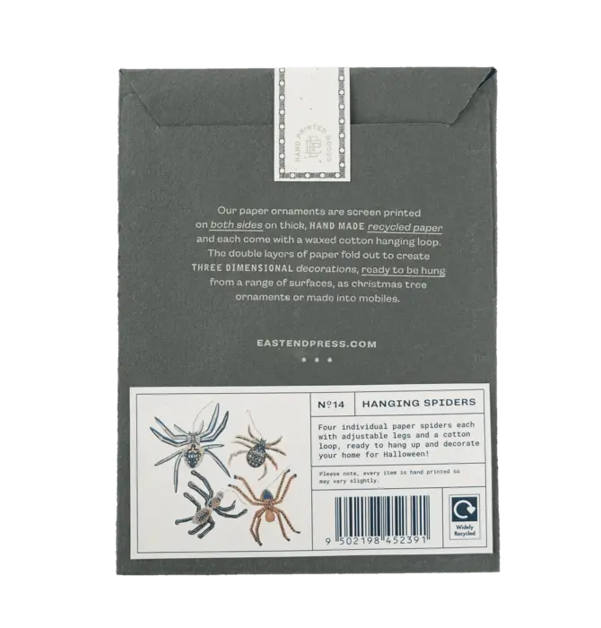 Ornaments | Recycled Cotton Paper | Spiders