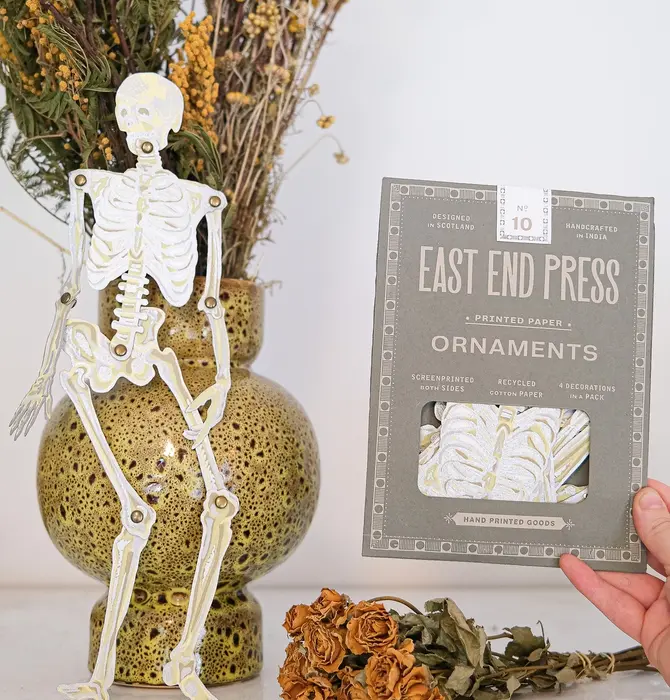 Ornaments | Recycled Cotton Paper | Dancing Skeletons