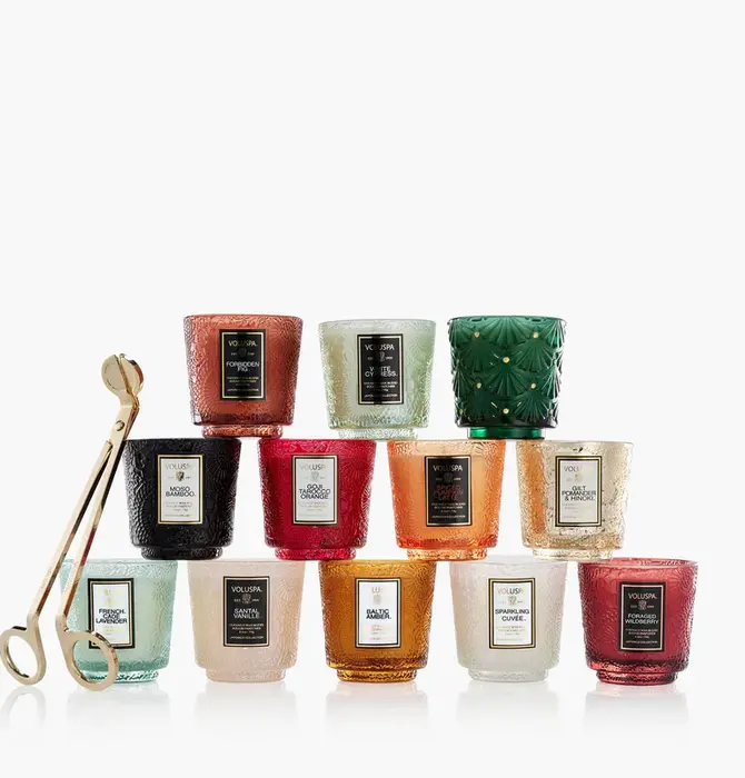 Candle Gift Set | Petite Pedestal Candle | 12 Day Advent Calendar