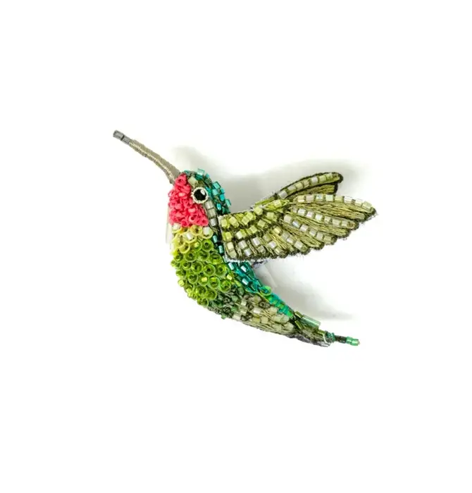 Brooch Pin | Ruby Throated Hummingbird