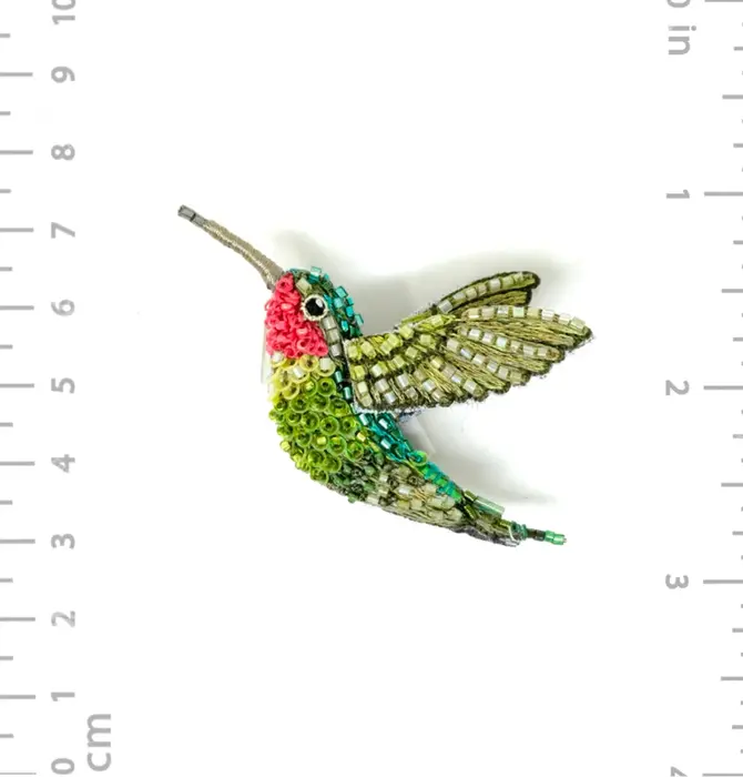 Brooch Pin | Ruby Throated Hummingbird