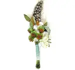 Brooch Pin | Spotted Feather Boutonniere