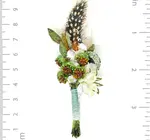 Brooch Pin | Spotted Feather Boutonniere