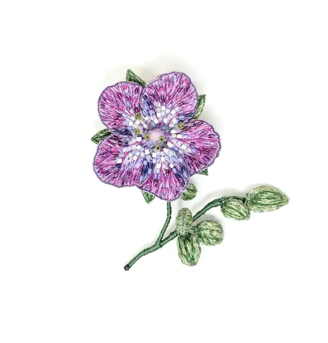 Brooch Pin | Purple Geranium