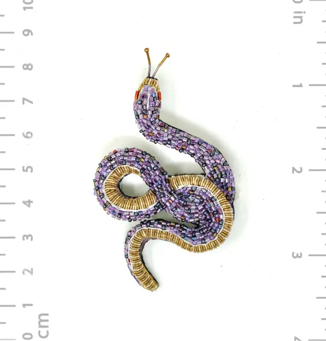 Brooch Pin | Amethyst Snake