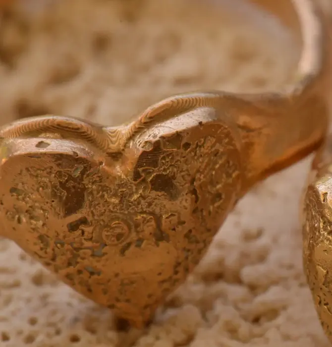 Ring | Etched Heart | Bronze