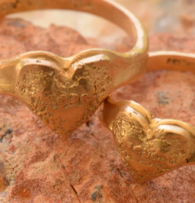 Ring | Etched Heart | Bronze