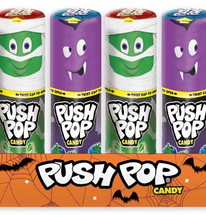 Candy | Push Pop Halloween | Cherry Watermelon Mummy/Blue Raspberry Vampire