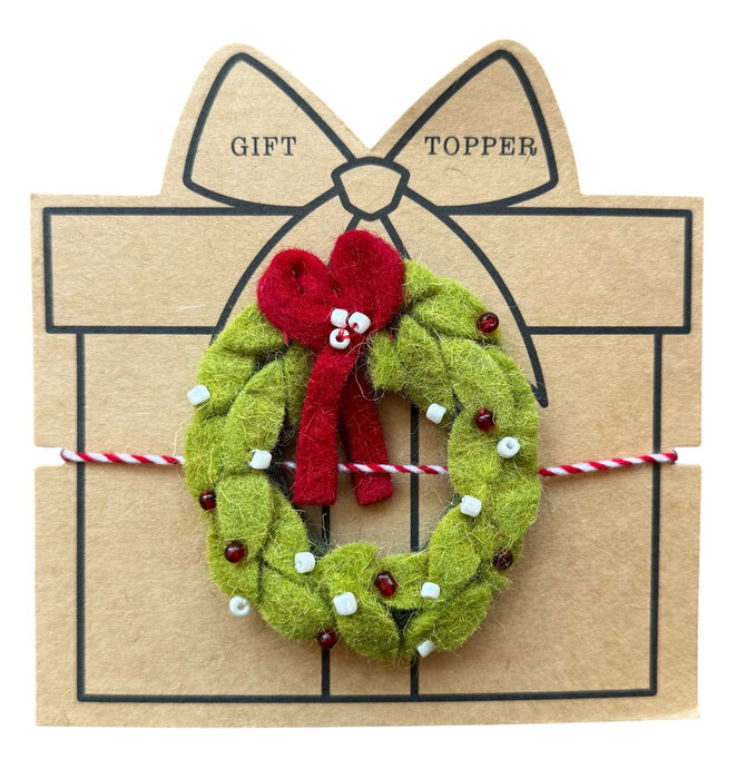 Gift Topper | Felt Wreath